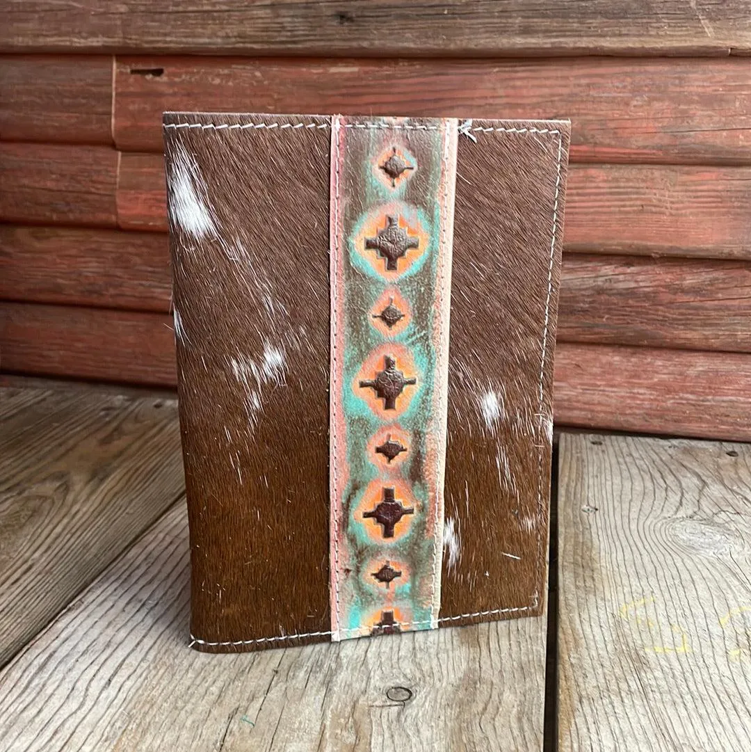 056 Small Notepad Cover - Longhorn w/ Western Sunset