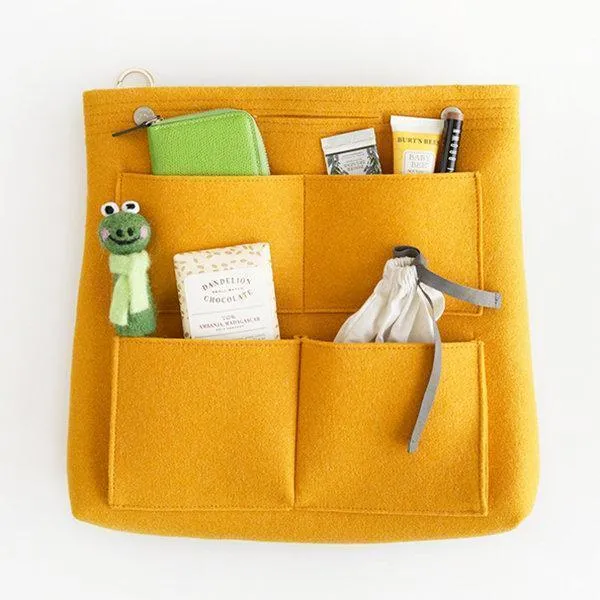 Bag in Bag Multi-pockets Felt Casual Travel Storage Bag