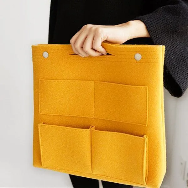 Bag in Bag Multi-pockets Felt Casual Travel Storage Bag