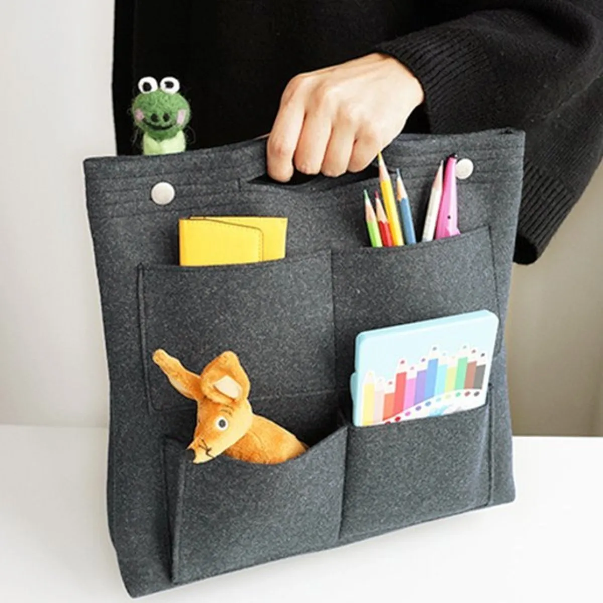 Bag in Bag Multi-pockets Felt Casual Travel Storage Bag