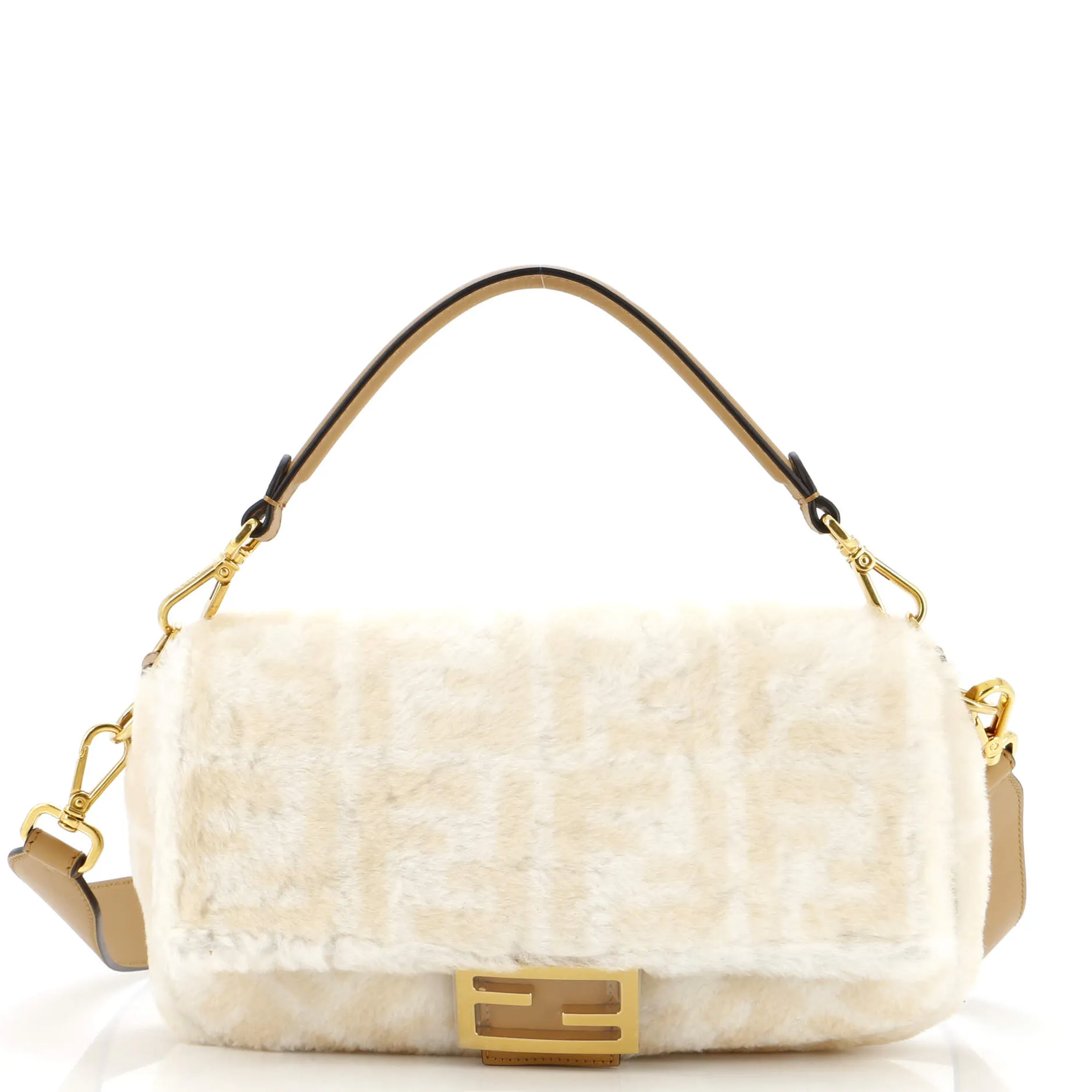 Baguette NM Bag Zucca Shearling Medium