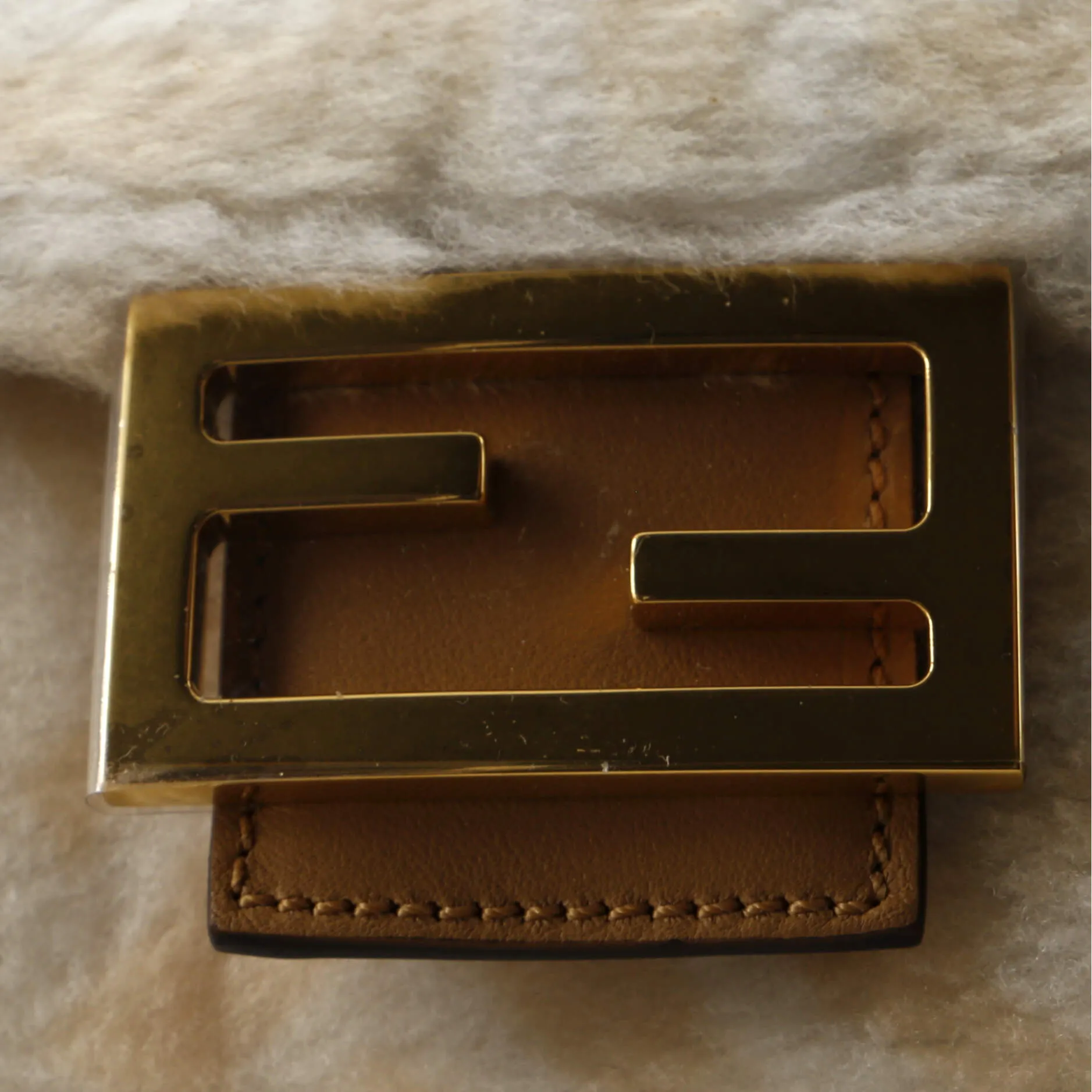 Baguette NM Bag Zucca Shearling Medium