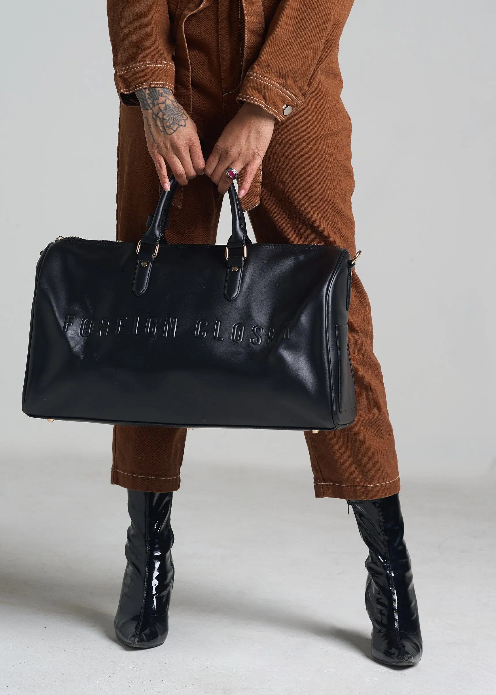 Charlie Signature Duffle Bag (Wine Interior)