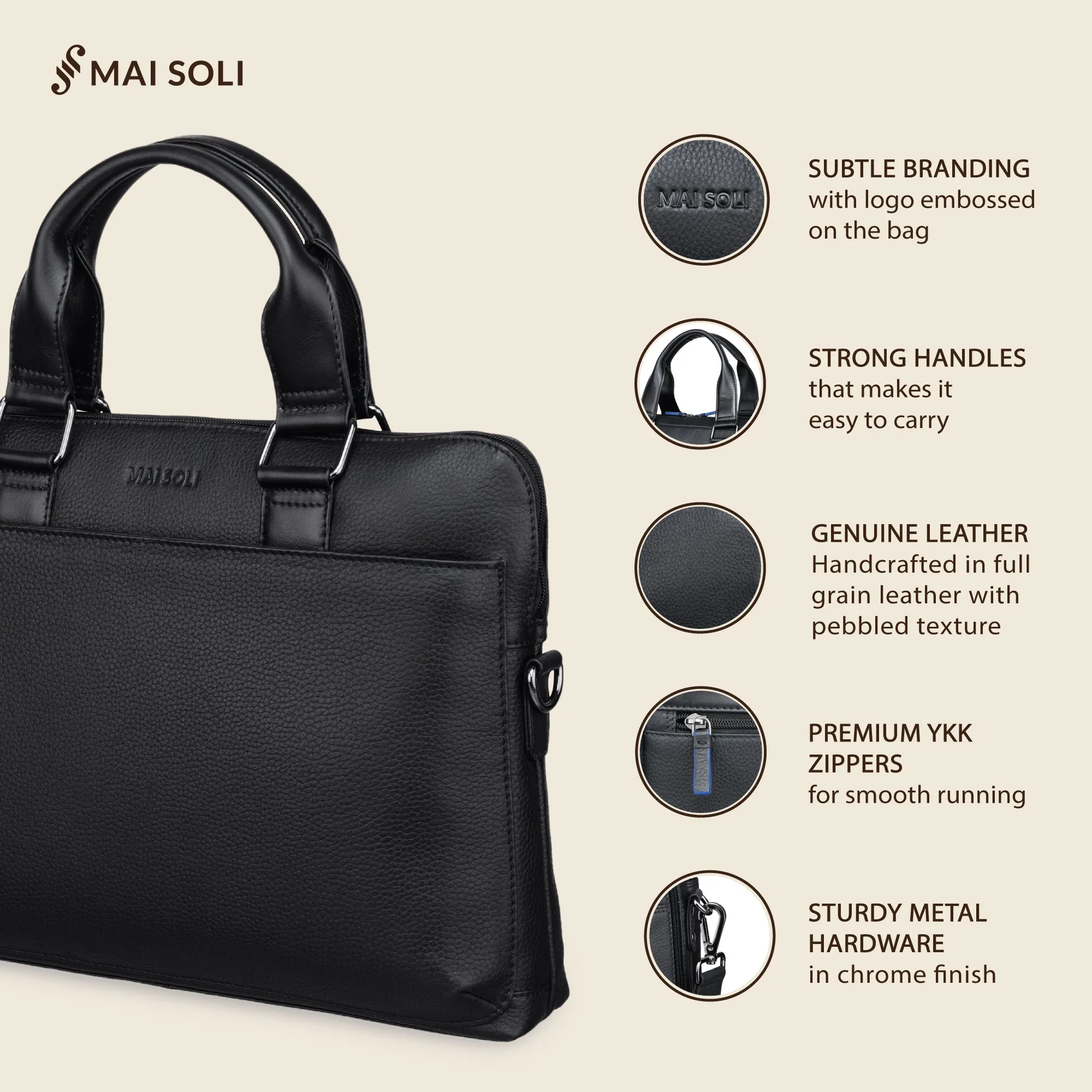 Cooper Slim Laptop Bag - Black