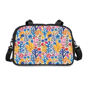 Coral Bloom Harmony Fitness Gym Bag - Bold Beauty in Motion: Carry Your Vibrant Style with Coral Bloom Harmony.
