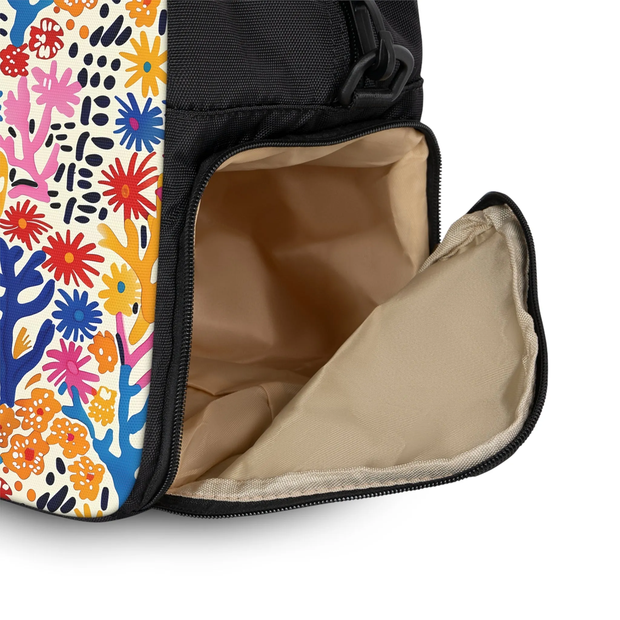 Coral Bloom Harmony Fitness Gym Bag - Bold Beauty in Motion: Carry Your Vibrant Style with Coral Bloom Harmony.