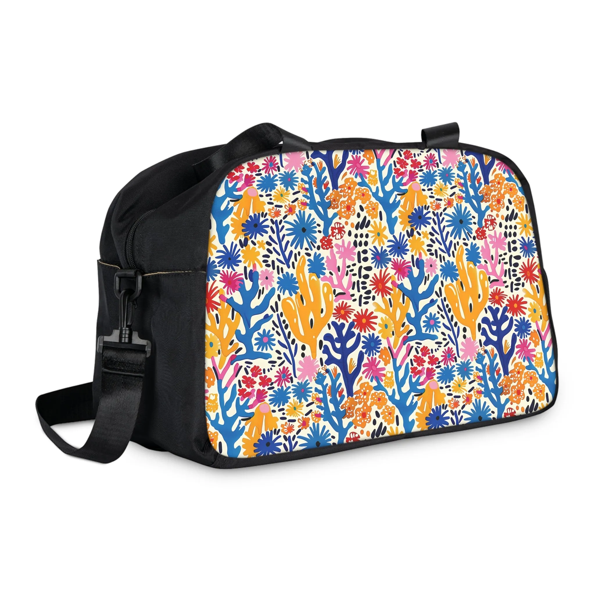 Coral Bloom Harmony Fitness Gym Bag - Bold Beauty in Motion: Carry Your Vibrant Style with Coral Bloom Harmony.