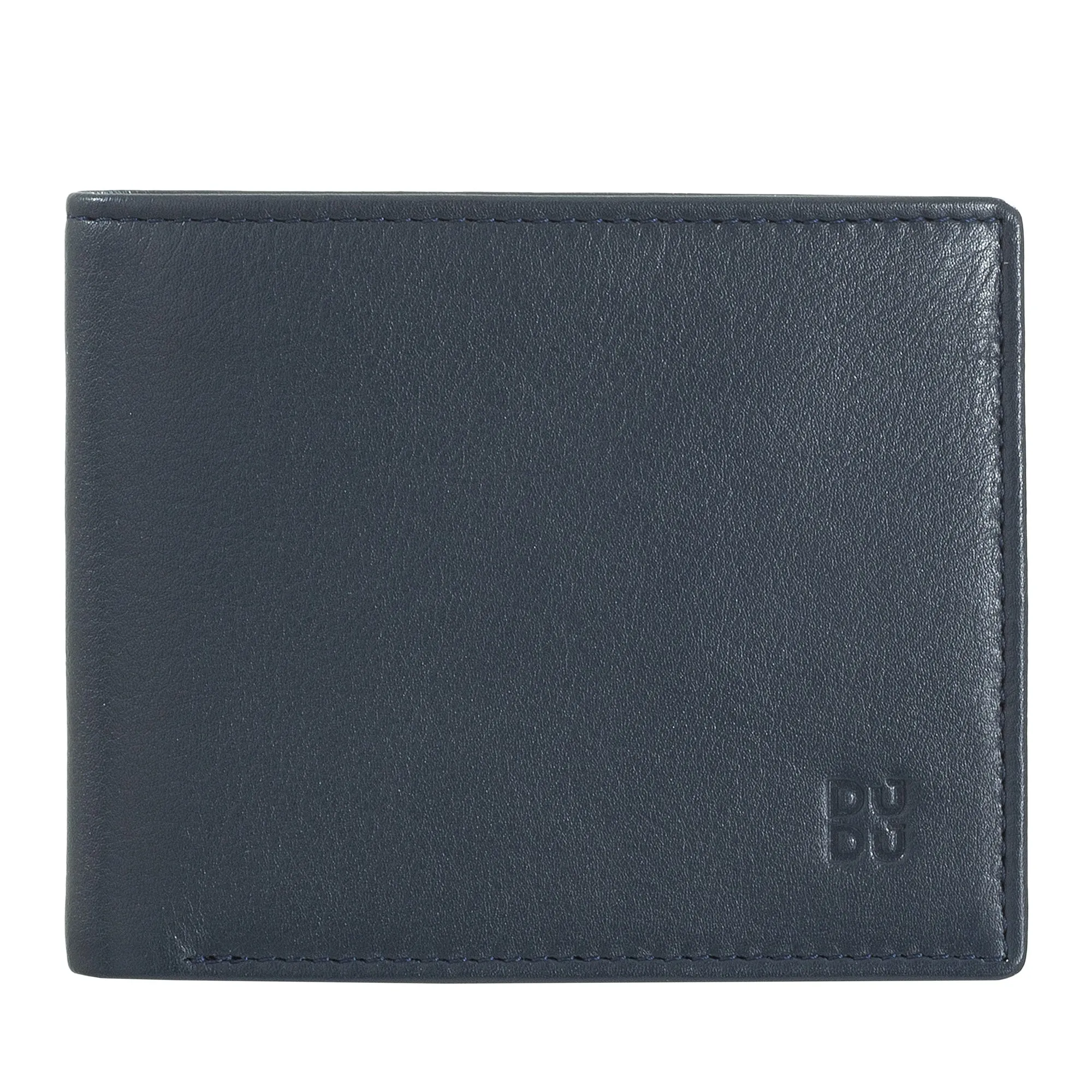 DUDU Men's Slim leather wallet with RFID Protection Credit Cards With Colored Wallet Doors