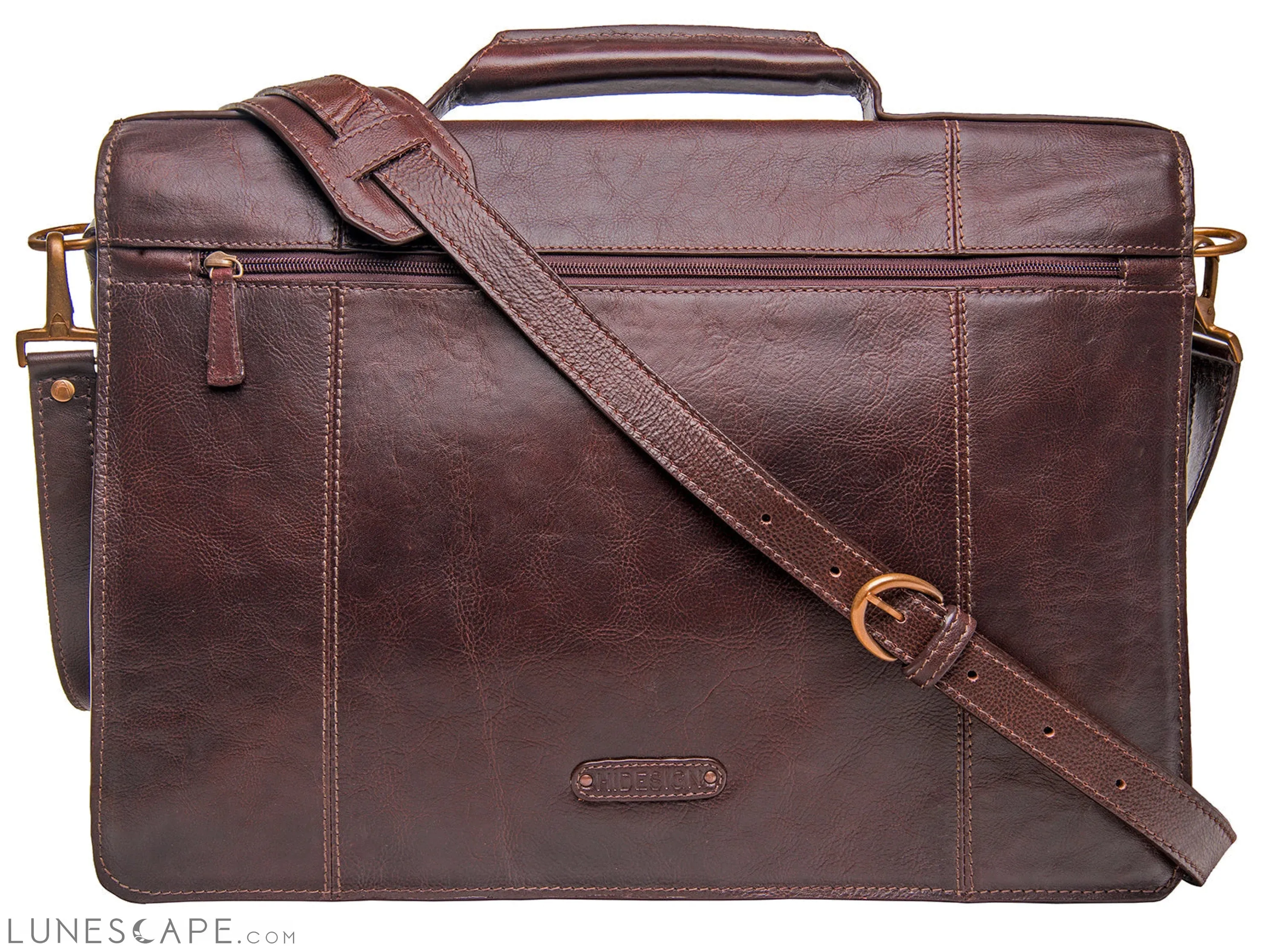 Hidesign Charles Large Double Gusset Leather 17" Laptop Compatible Briefcase