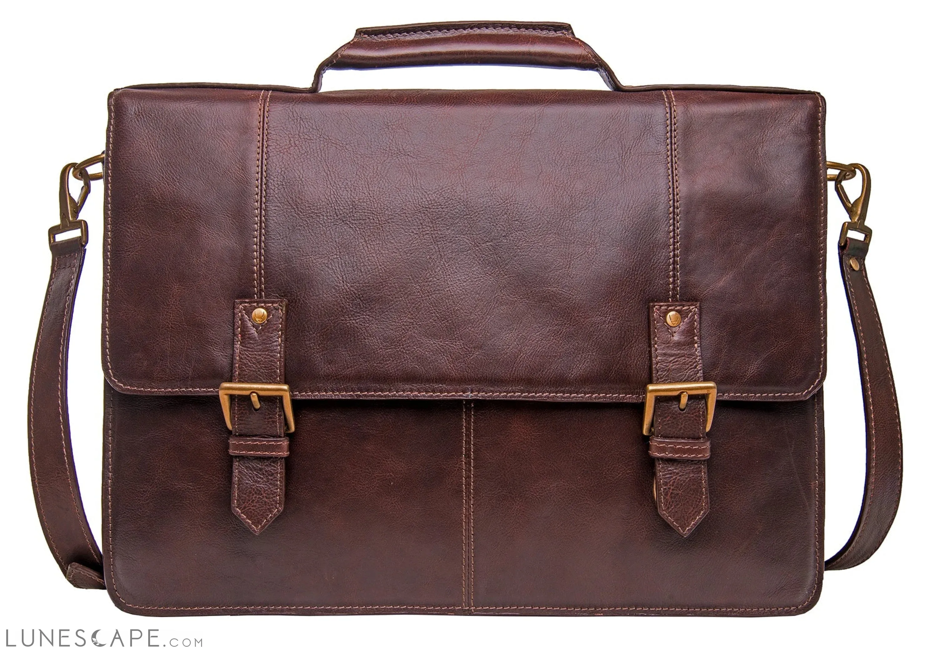 Hidesign Charles Large Double Gusset Leather 17" Laptop Compatible Briefcase
