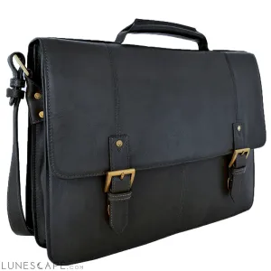 Hidesign Charles Large Double Gusset Leather 17" Laptop Compatible Briefcase