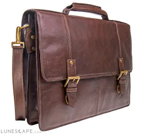 Hidesign Charles Large Double Gusset Leather 17" Laptop Compatible Briefcase