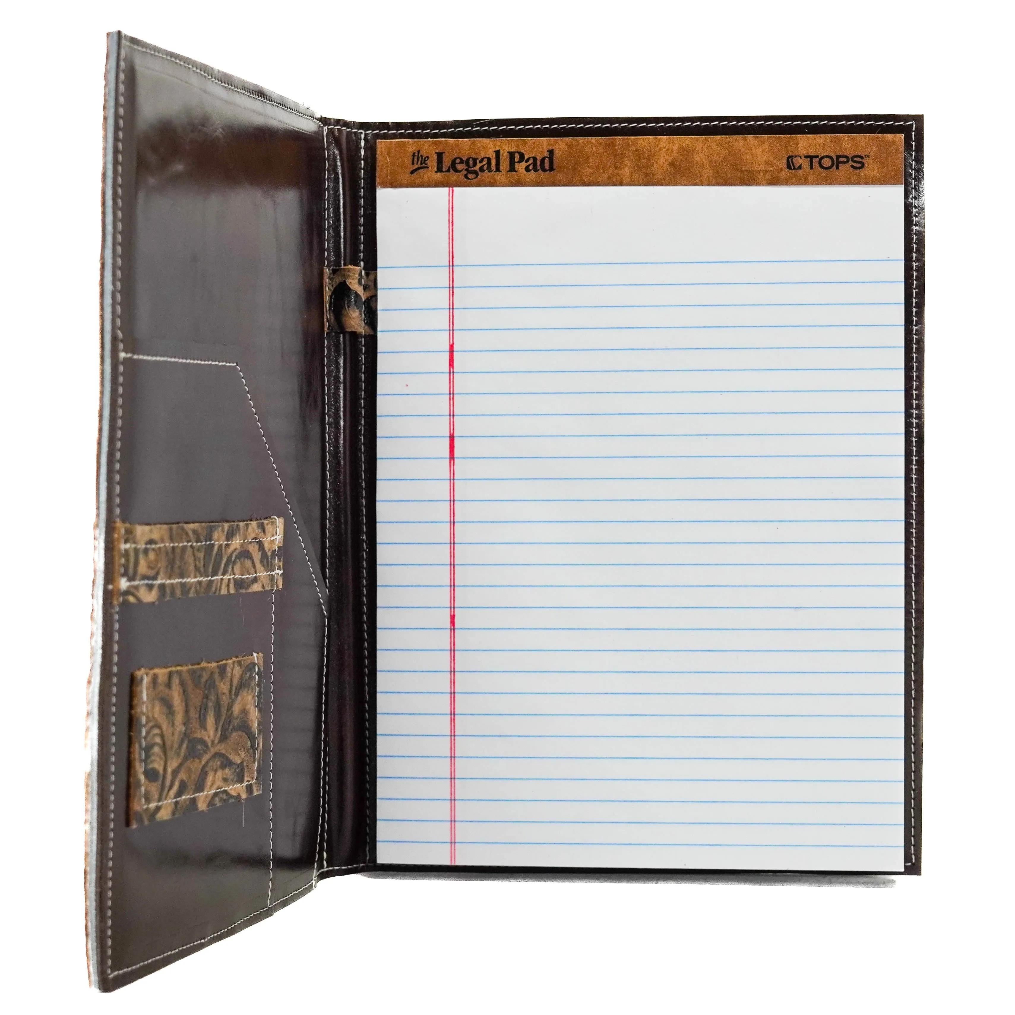 Large Notepad Cover - Tricolor w/ Deadwood Roses