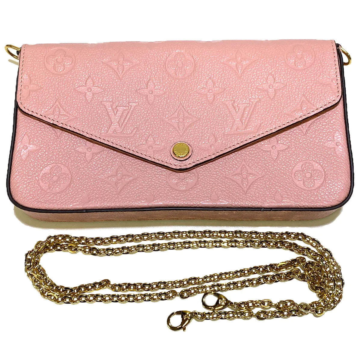 Louis Vuitton Félicie Pochette Rose Poudre Monogram Empreinte Leather