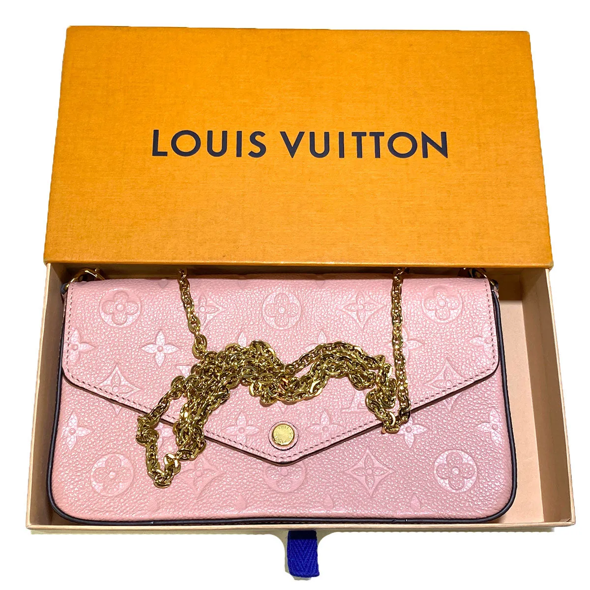 Louis Vuitton Félicie Pochette Rose Poudre Monogram Empreinte Leather