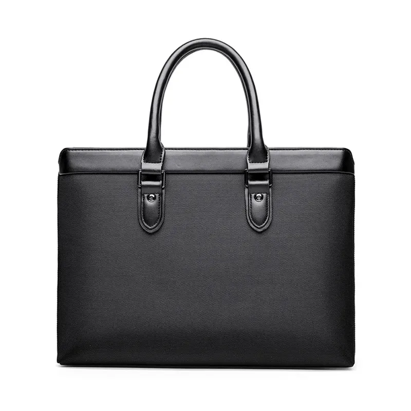 Men's briefcase Business handbag Bag Large capacity meeting bag Waterproof Oxford cloth laptop bag travel briefcase