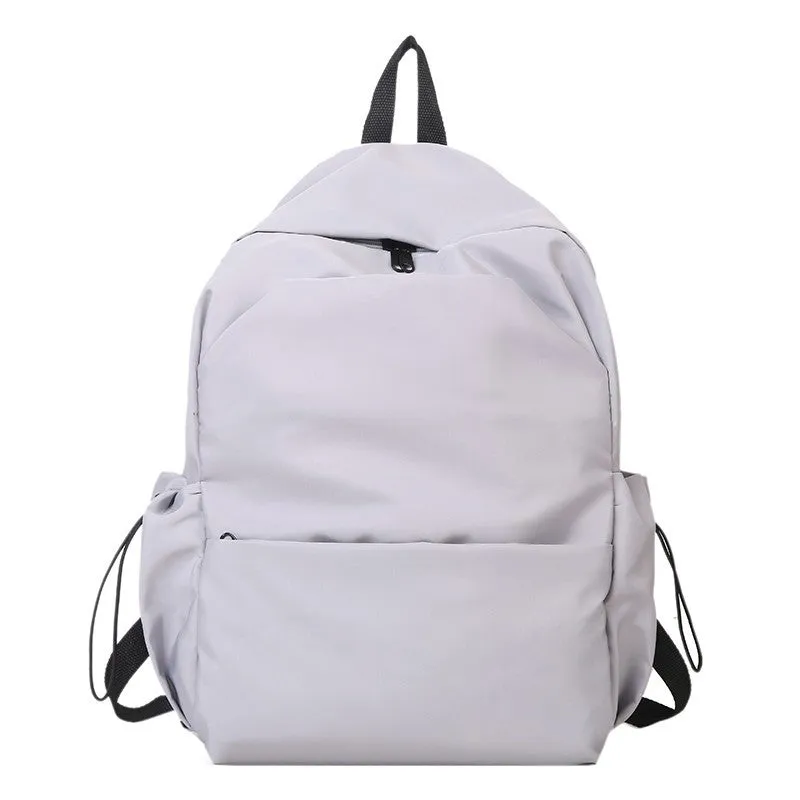 Men's Capacity Solid Color Trendy Korean Wild Female Backpacks