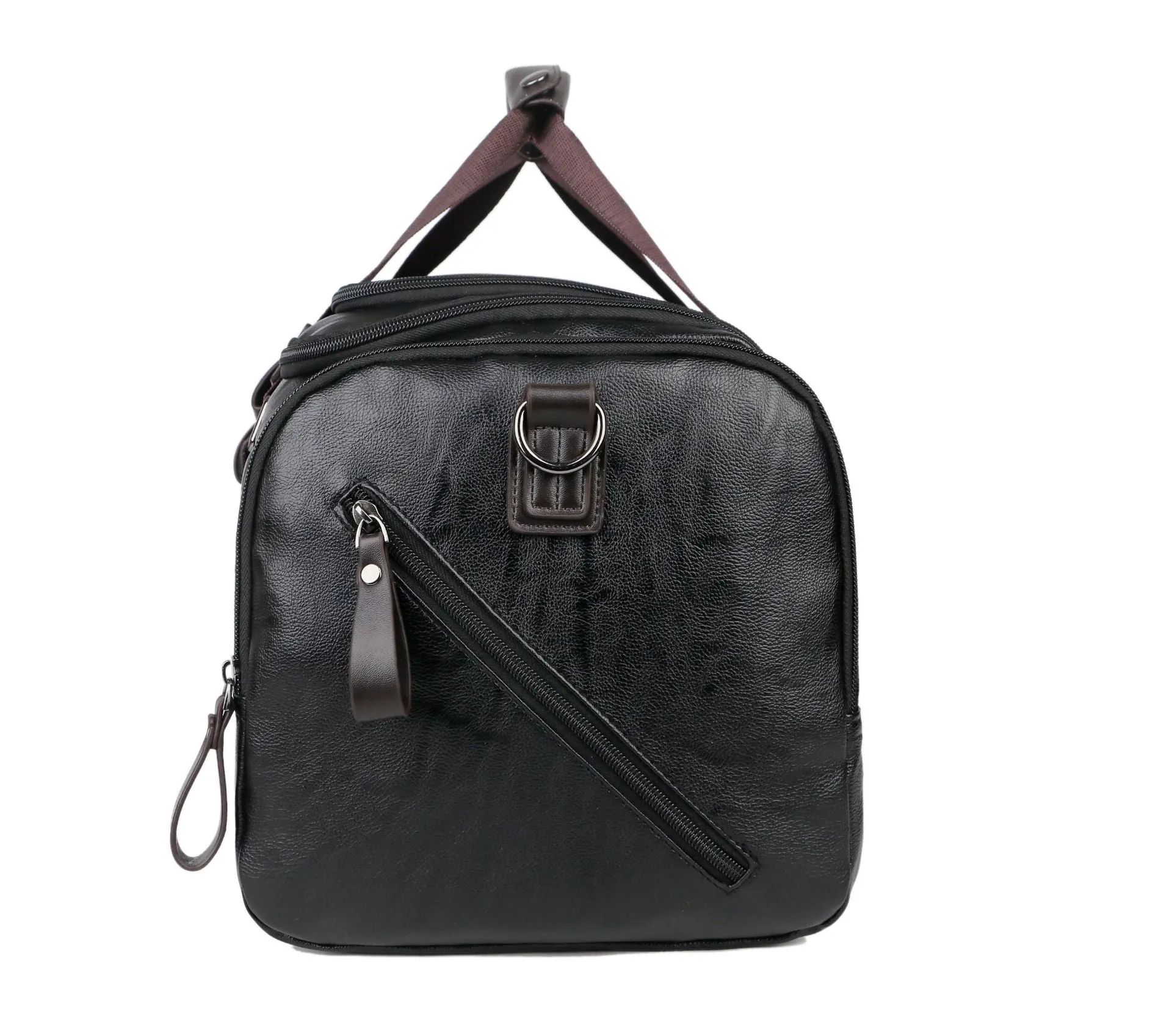 Men's Leather Large Capacity Business Traveling Korean Style Travel Bags