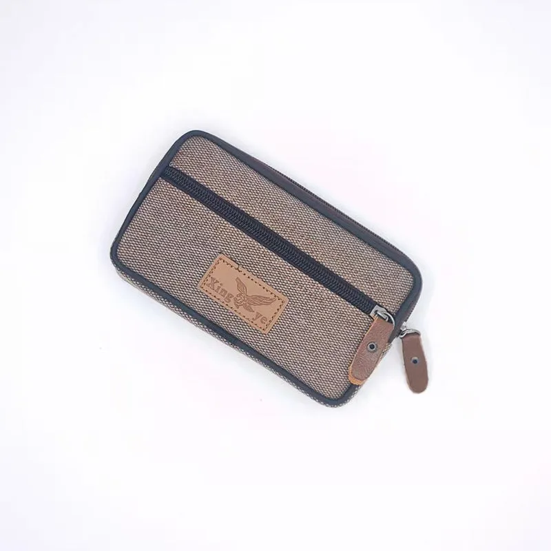 Men's Leisure Mobile Horizontal Zipper Pannier Phone Bags