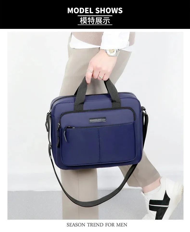 New Men's Large-capacity Horizontal Shoulder Bag Messenger Bags Briefcase Multifunctional Simple A4 Book Handbag Business bag 가방