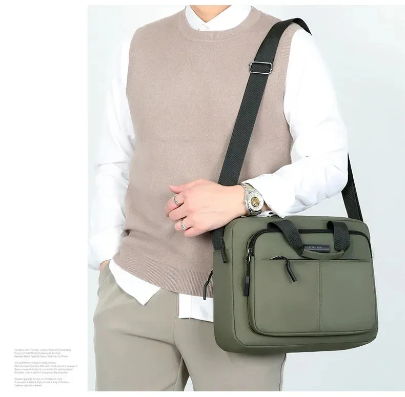 New Men's Large-capacity Horizontal Shoulder Bag Messenger Bags Briefcase Multifunctional Simple A4 Book Handbag Business bag 가방