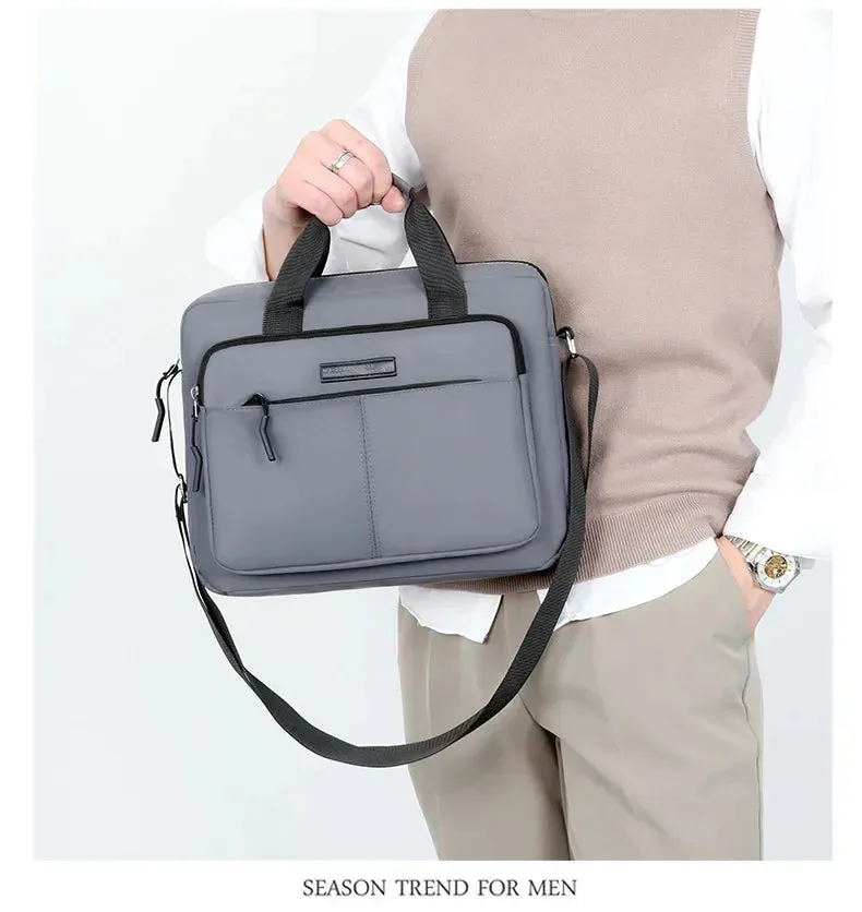 New Men's Large-capacity Horizontal Shoulder Bag Messenger Bags Briefcase Multifunctional Simple A4 Book Handbag Business bag 가방