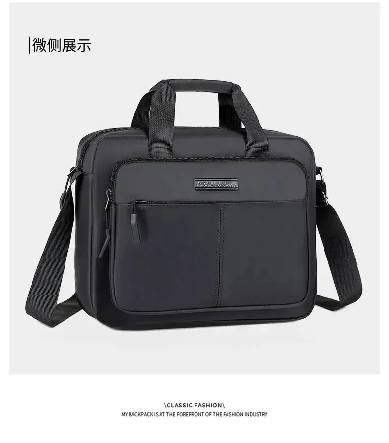 New Men's Large-capacity Horizontal Shoulder Bag Messenger Bags Briefcase Multifunctional Simple A4 Book Handbag Business bag 가방
