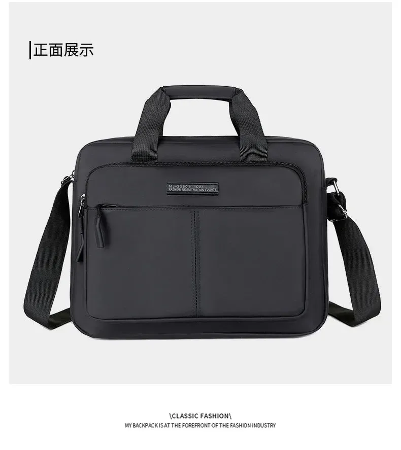New Men's Large-capacity Horizontal Shoulder Bag Messenger Bags Briefcase Multifunctional Simple A4 Book Handbag Business bag 가방