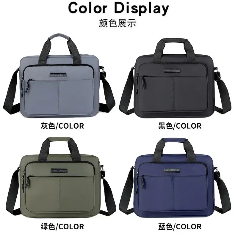 New Men's Large-capacity Horizontal Shoulder Bag Messenger Bags Briefcase Multifunctional Simple A4 Book Handbag Business bag 가방