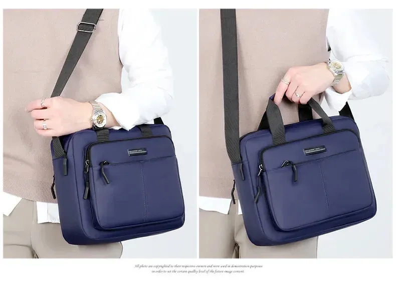 New Men's Large-capacity Horizontal Shoulder Bag Messenger Bags Briefcase Multifunctional Simple A4 Book Handbag Business bag 가방