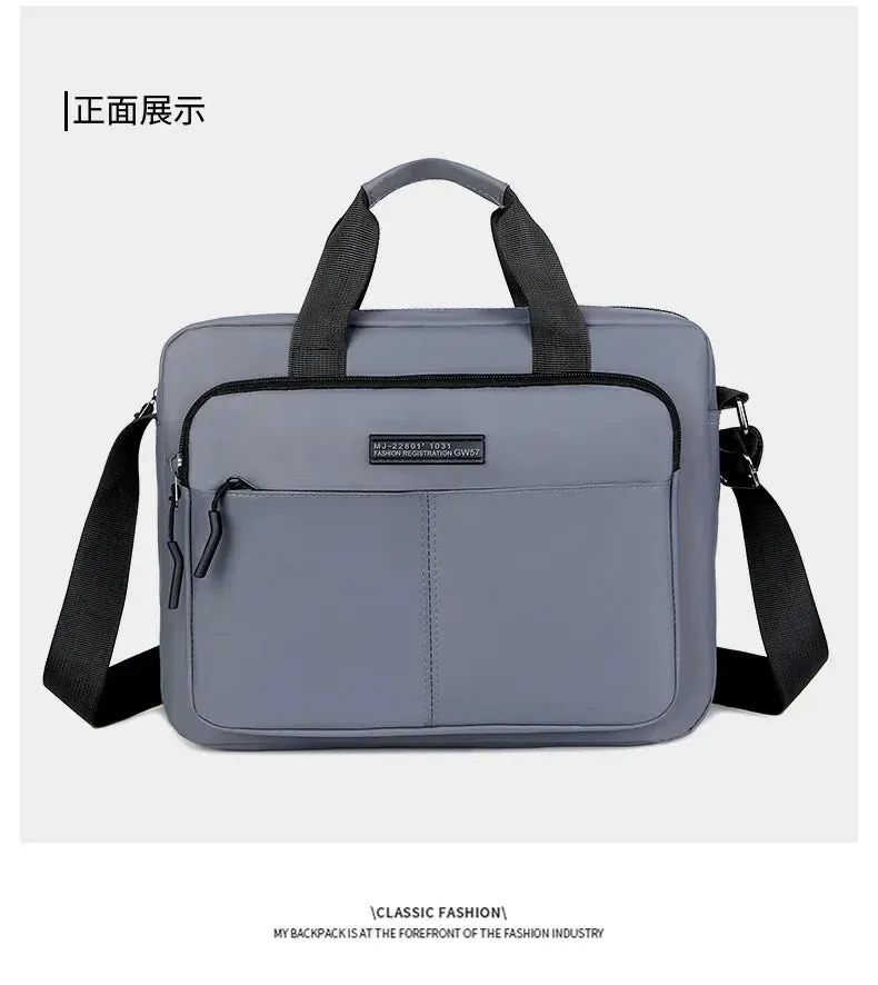 New Men's Large-capacity Horizontal Shoulder Bag Messenger Bags Briefcase Multifunctional Simple A4 Book Handbag Business bag 가방