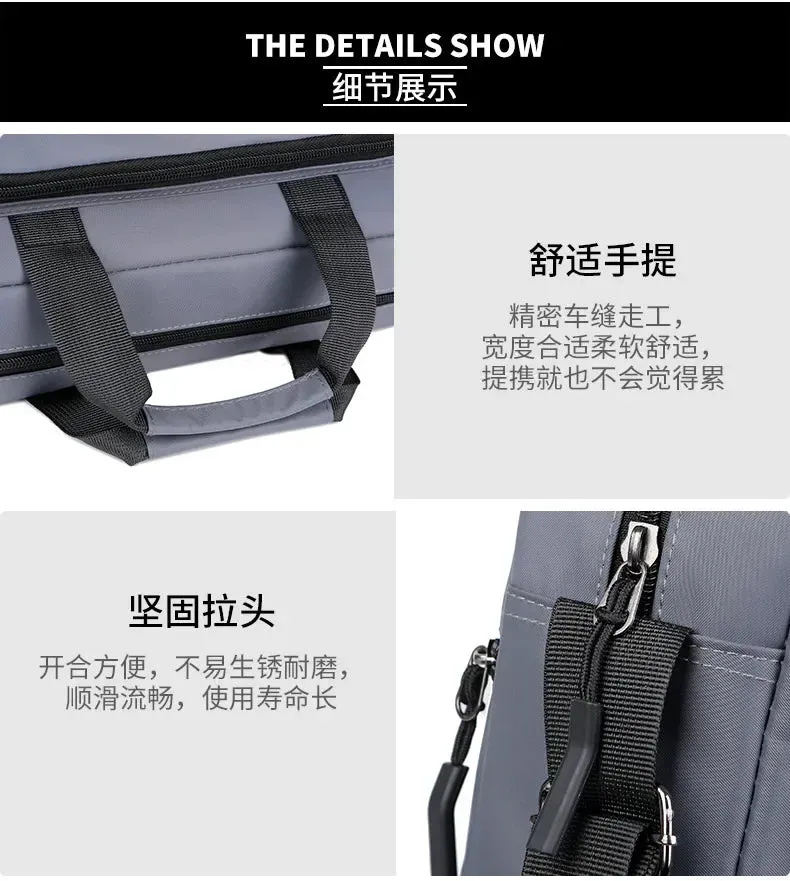 New Men's Large-capacity Horizontal Shoulder Bag Messenger Bags Briefcase Multifunctional Simple A4 Book Handbag Business bag 가방