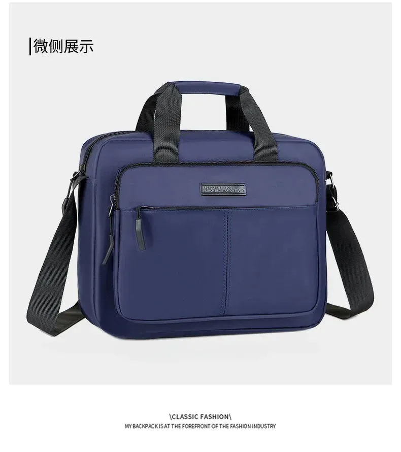 New Men's Large-capacity Horizontal Shoulder Bag Messenger Bags Briefcase Multifunctional Simple A4 Book Handbag Business bag 가방