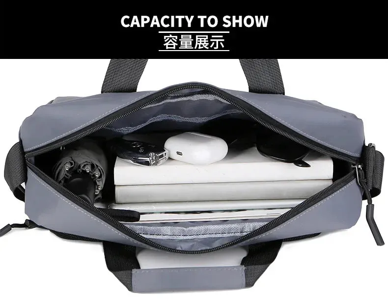 New Men's Large-capacity Horizontal Shoulder Bag Messenger Bags Briefcase Multifunctional Simple A4 Book Handbag Business bag 가방