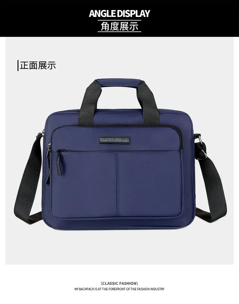 New Men's Large-capacity Horizontal Shoulder Bag Messenger Bags Briefcase Multifunctional Simple A4 Book Handbag Business bag 가방