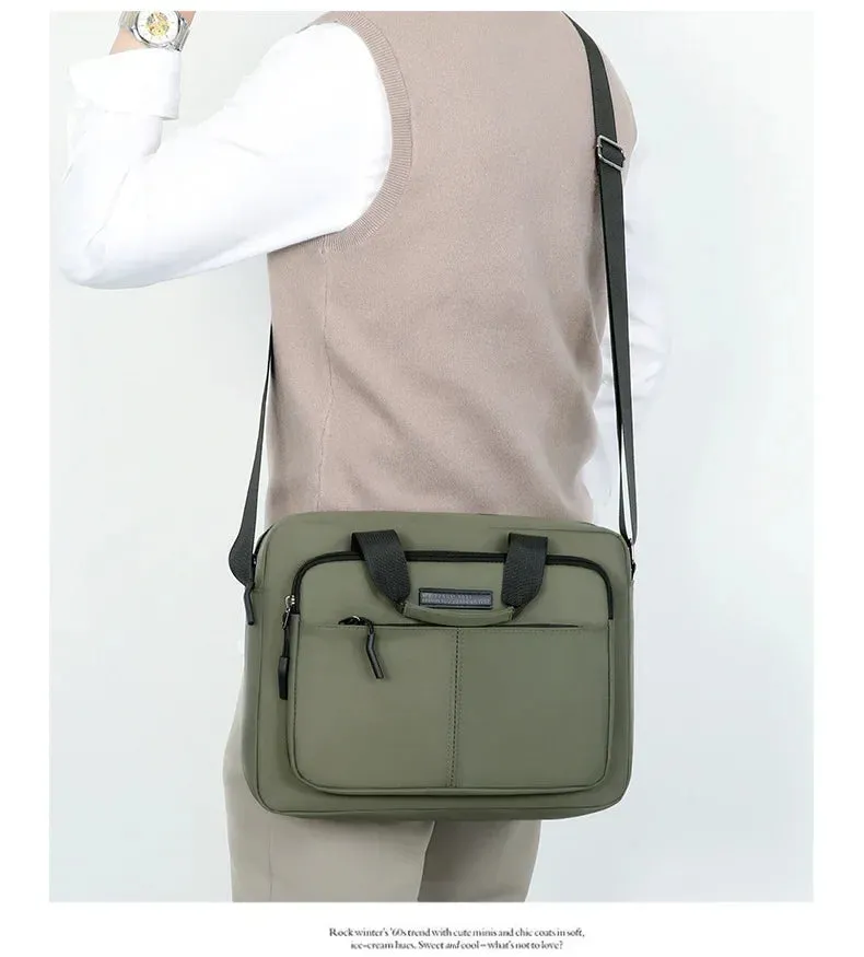 New Men's Large-capacity Horizontal Shoulder Bag Messenger Bags Briefcase Multifunctional Simple A4 Book Handbag Business bag 가방