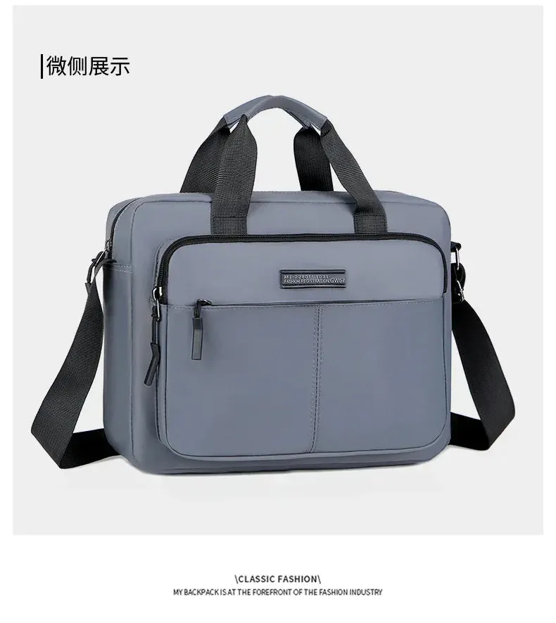 New Men's Large-capacity Horizontal Shoulder Bag Messenger Bags Briefcase Multifunctional Simple A4 Book Handbag Business bag 가방