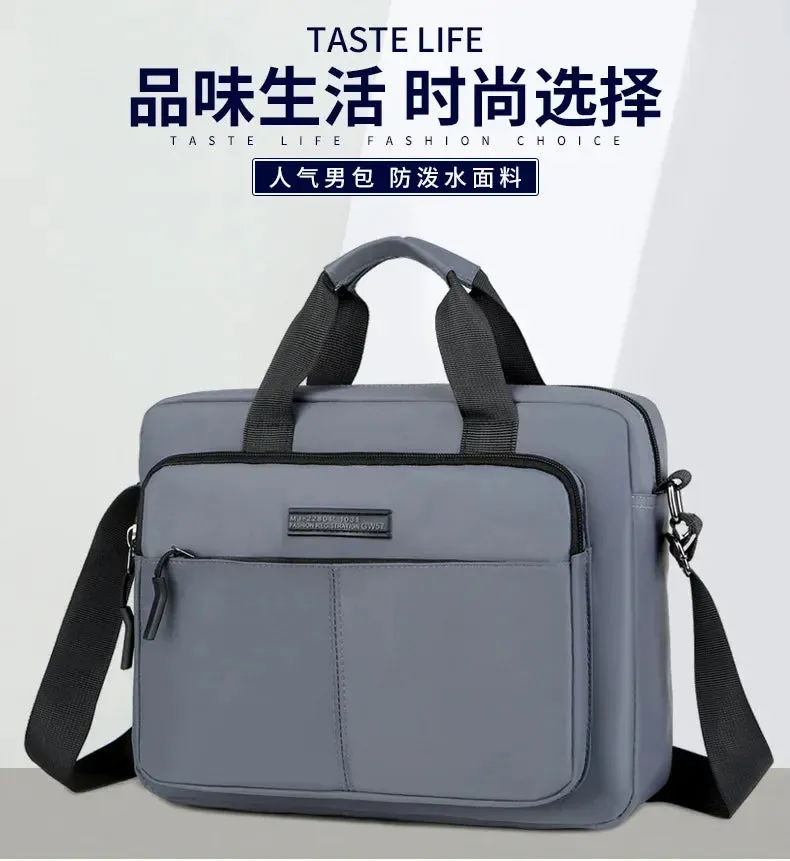 New Men's Large-capacity Horizontal Shoulder Bag Messenger Bags Briefcase Multifunctional Simple A4 Book Handbag Business bag 가방
