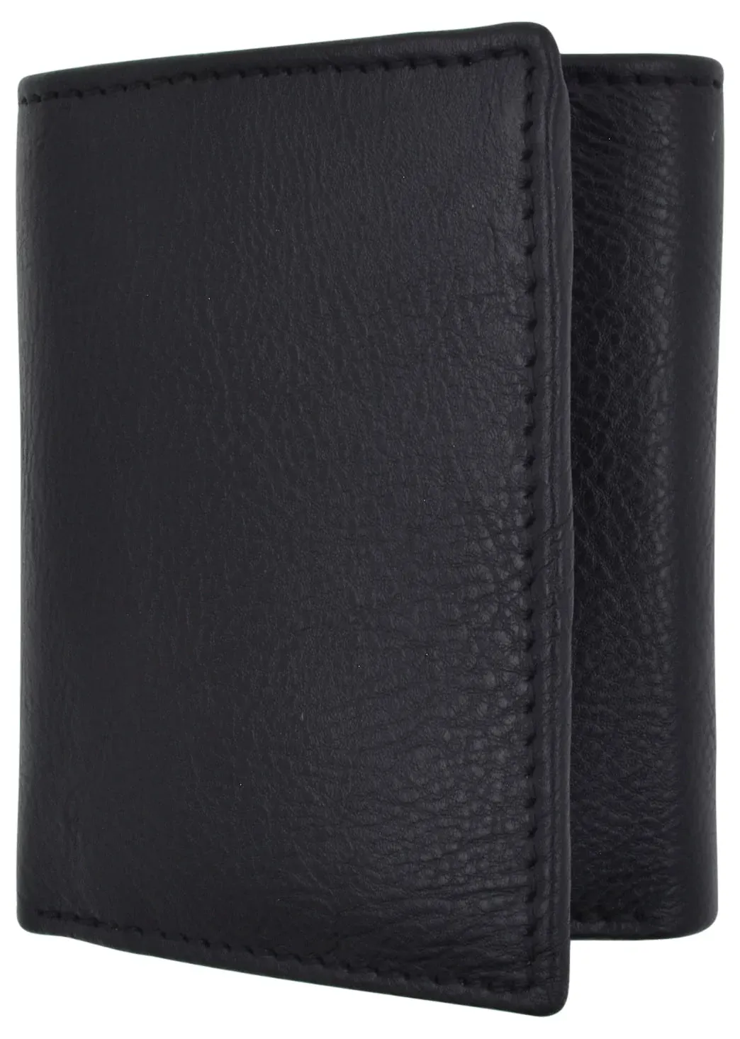 RFID Blocking Trifold Wallets for Men Genuine Leather Extra Capacity Middle Flap ID Tri-Fold Men'S Wallet
