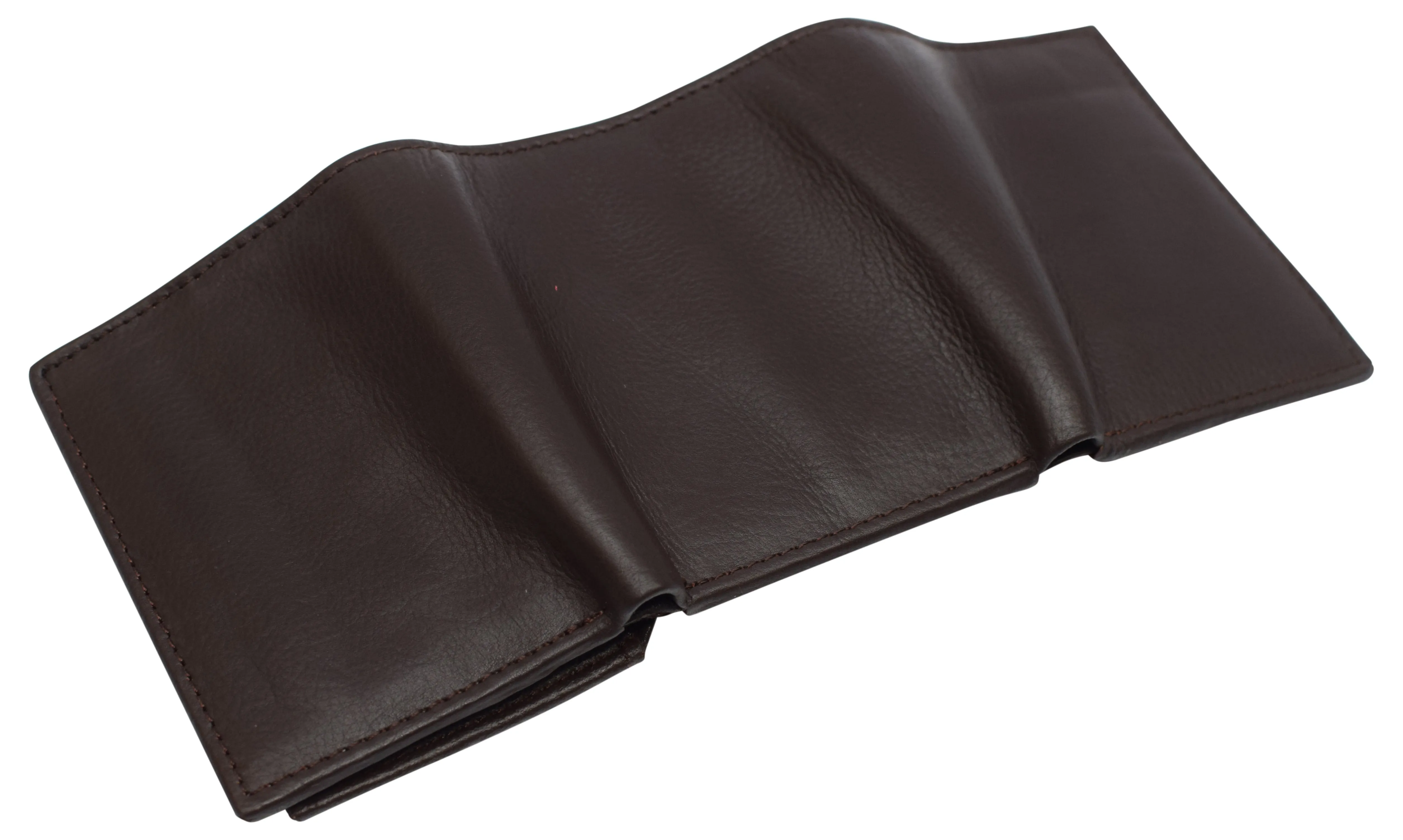 RFID Blocking Trifold Wallets for Men Genuine Leather Extra Capacity Middle Flap ID Tri-Fold Men'S Wallet