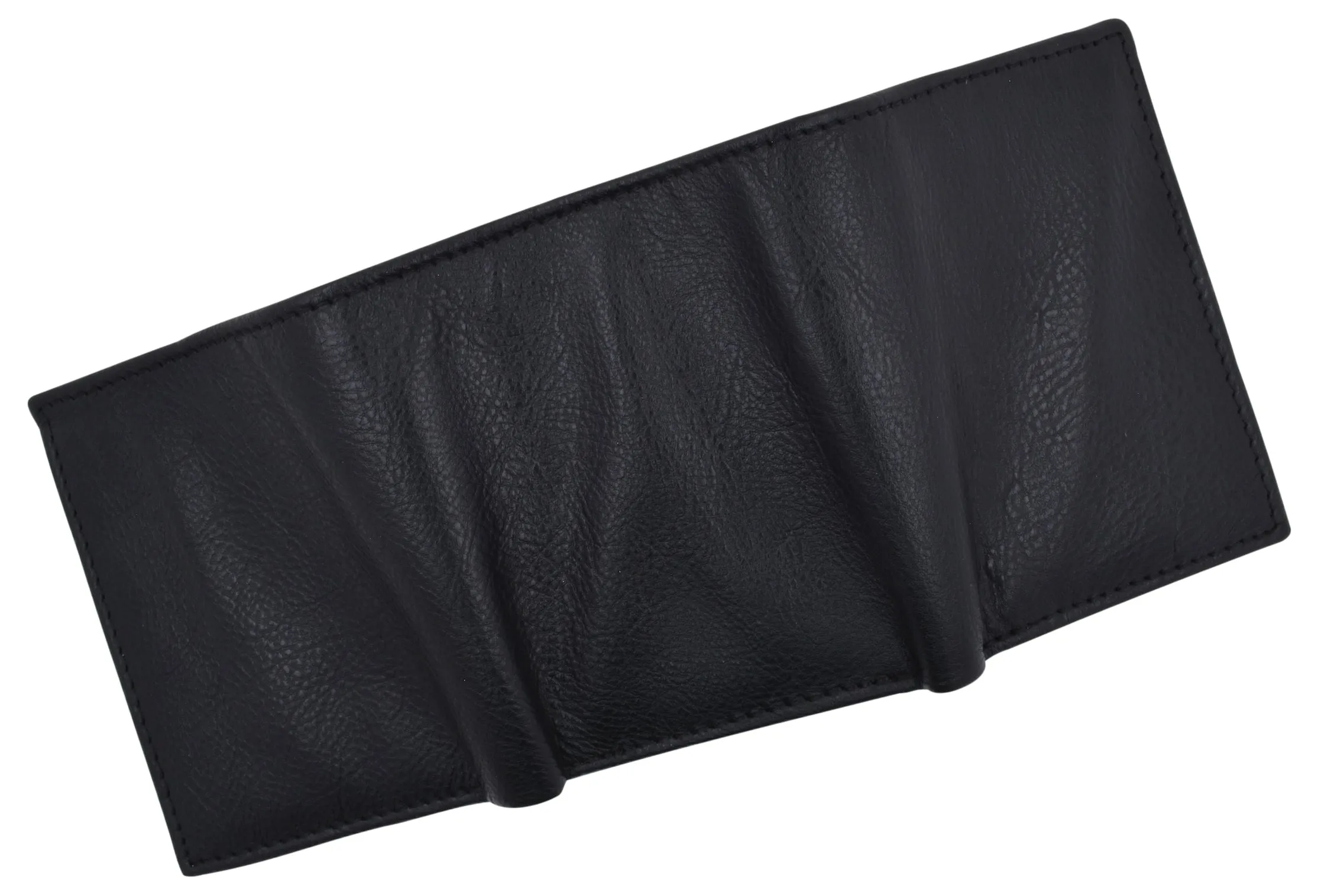 RFID Blocking Trifold Wallets for Men Genuine Leather Extra Capacity Middle Flap ID Tri-Fold Men'S Wallet
