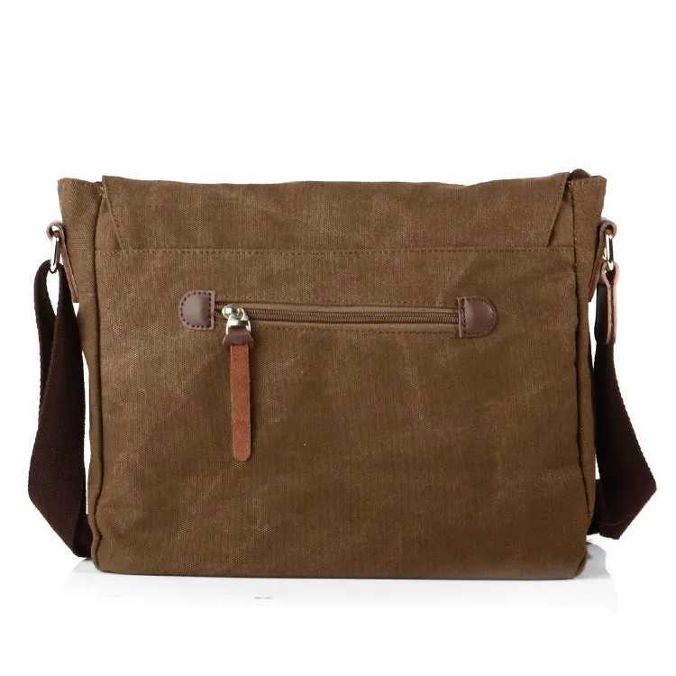VLOVELAW 2025 Muchuan casual retro bag men's shoulder bag canvas horizontal men's and women's messenger bags, one piece from Guangzhou manufacturer