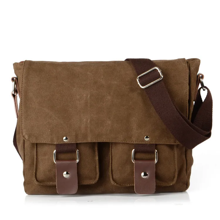 VLOVELAW 2025 Muchuan casual retro bag men's shoulder bag canvas horizontal men's and women's messenger bags, one piece from Guangzhou manufacturer