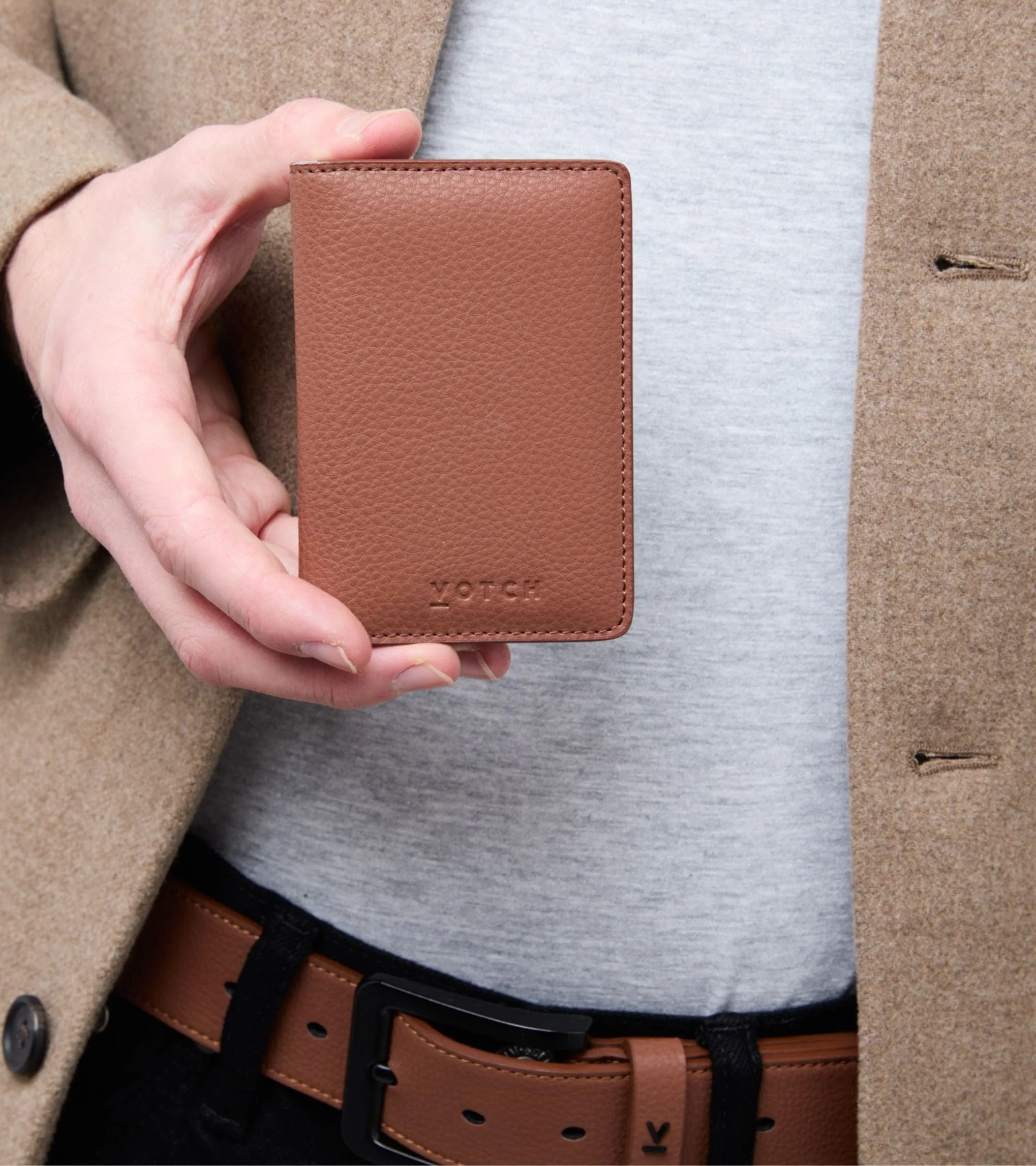 Wilf Vegan Bio-Based Bamboo Bifold Wallet | Brown
