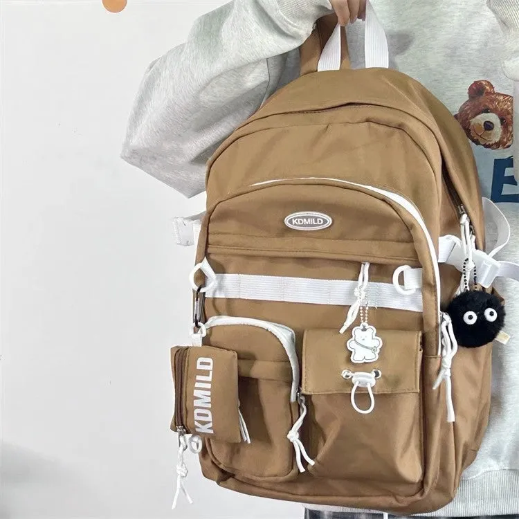 Women's & Men's & Korean Style Retro College High Junior Backpacks