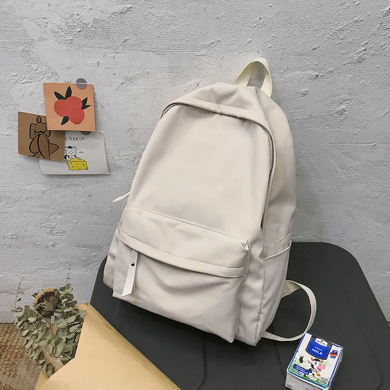 Women's & Men's Literary Style Solid Color Fresh And Backpacks