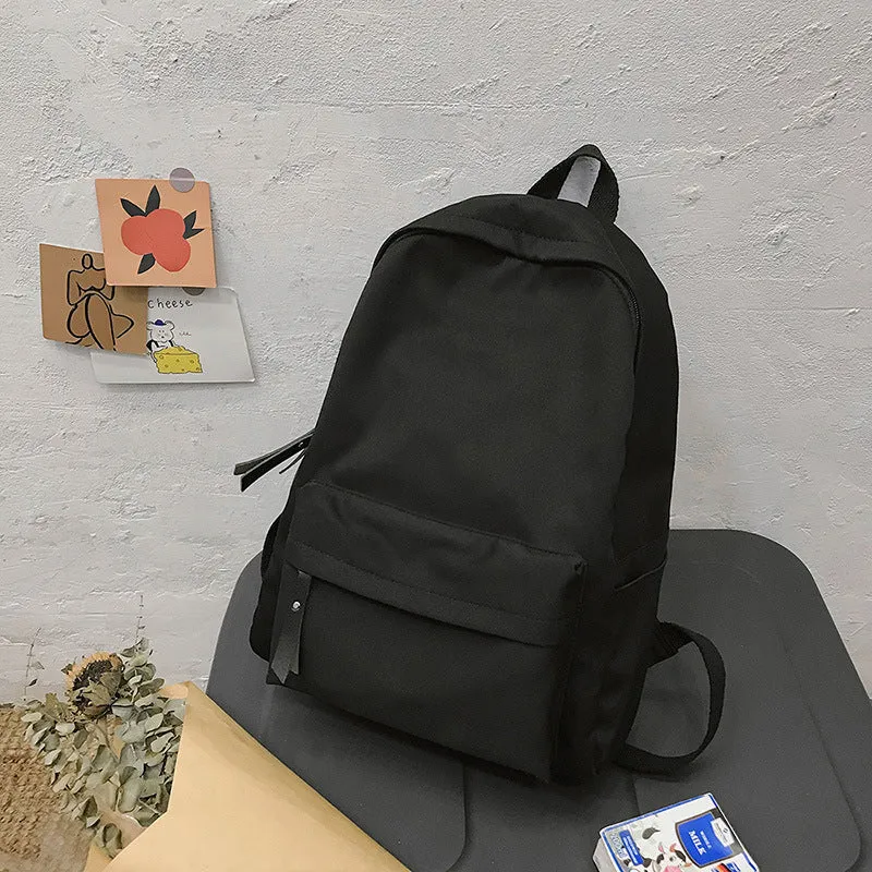 Women's & Men's Literary Style Solid Color Fresh And Backpacks